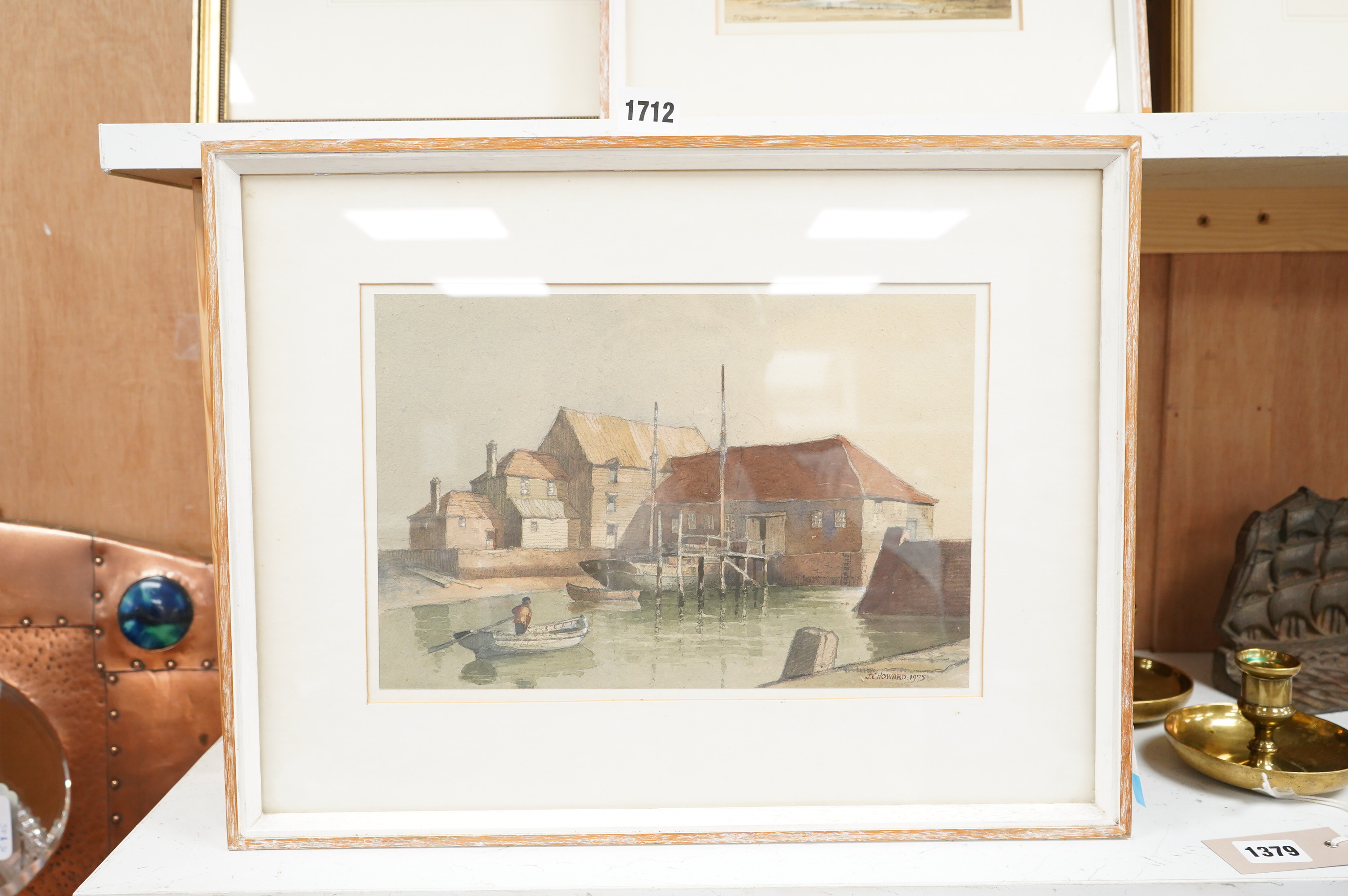 19th century English School, ‘An Austrian brig off Trieste’, watercolour, together with two other watercolours by J.C. Howard, one with Chichester House Gallery label verso, one with Appleby Brothers Ltd. label verso, la